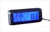 Termômetro Relógio Calendário Tempo Higrômetro azul/laranja