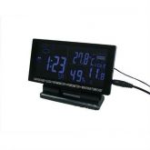 Termômetro de carro grande LCD Relógio / Tensão / higrômetro