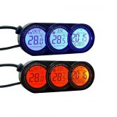 termômetro backlight Calendário Relógio Azul e Laranja