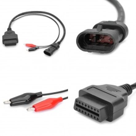 3 pinos para 16 pinos OBD 2 Cable Diagnostic para Fiat