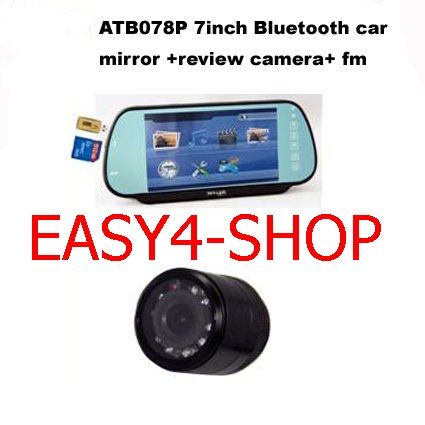 retrovisor 7 + câmara traseira + FM + bluetooth  atb78p